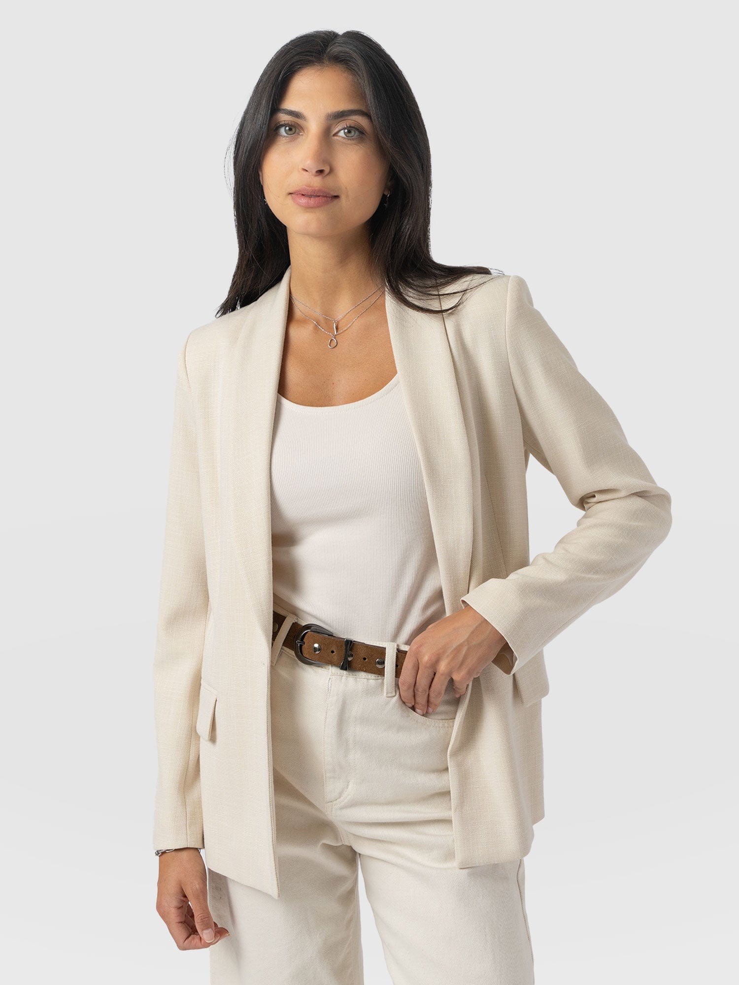 Argent Blazer - Cream