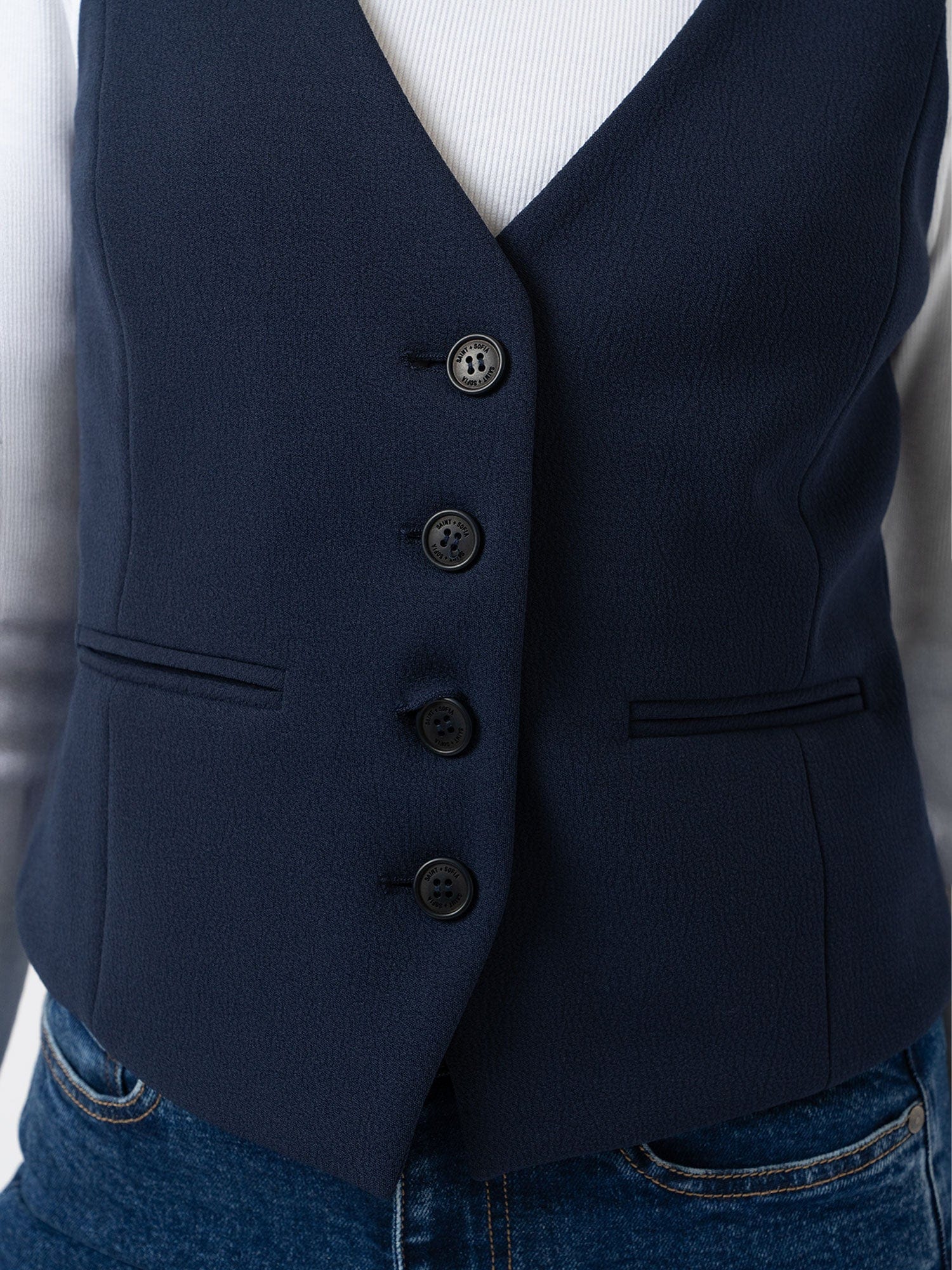 Astrid Waistcoat - Navy
