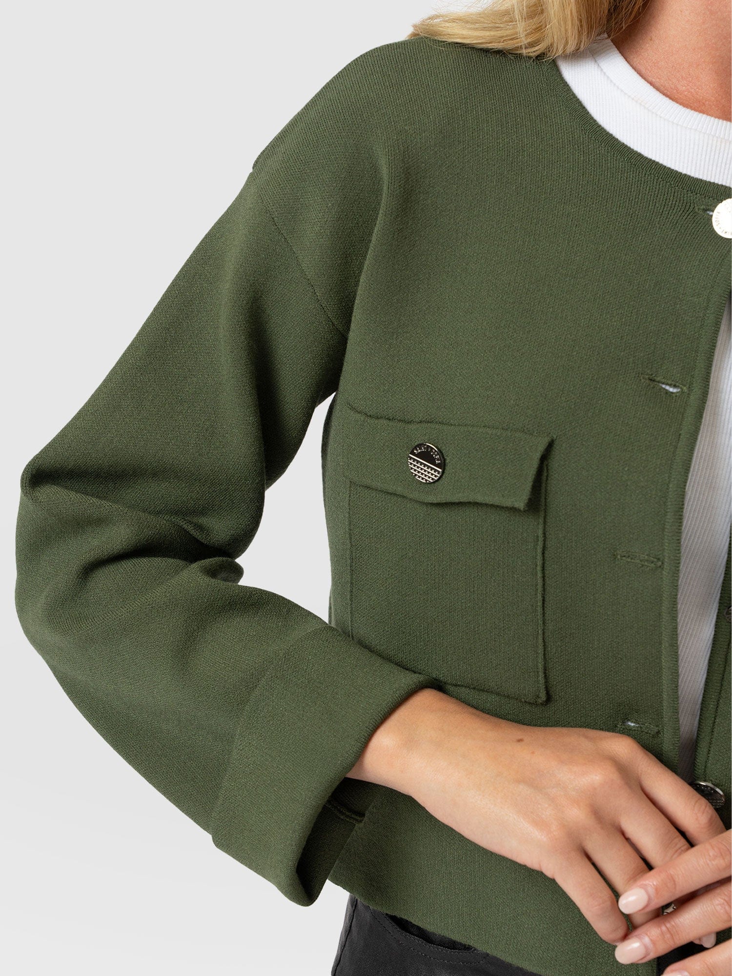 Maeva Knit Jacket - Khaki