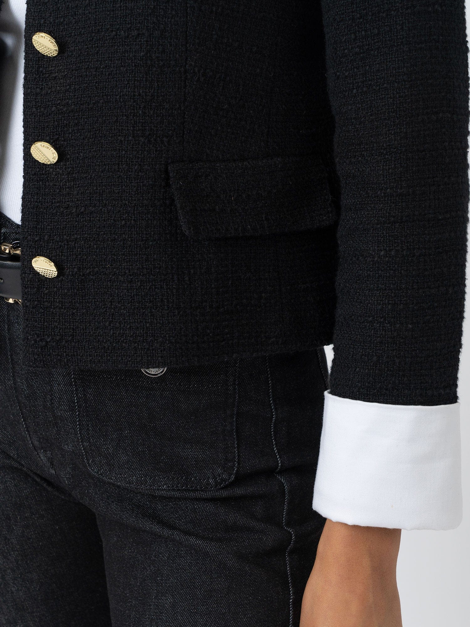 Margot V Neck Jacket - Black