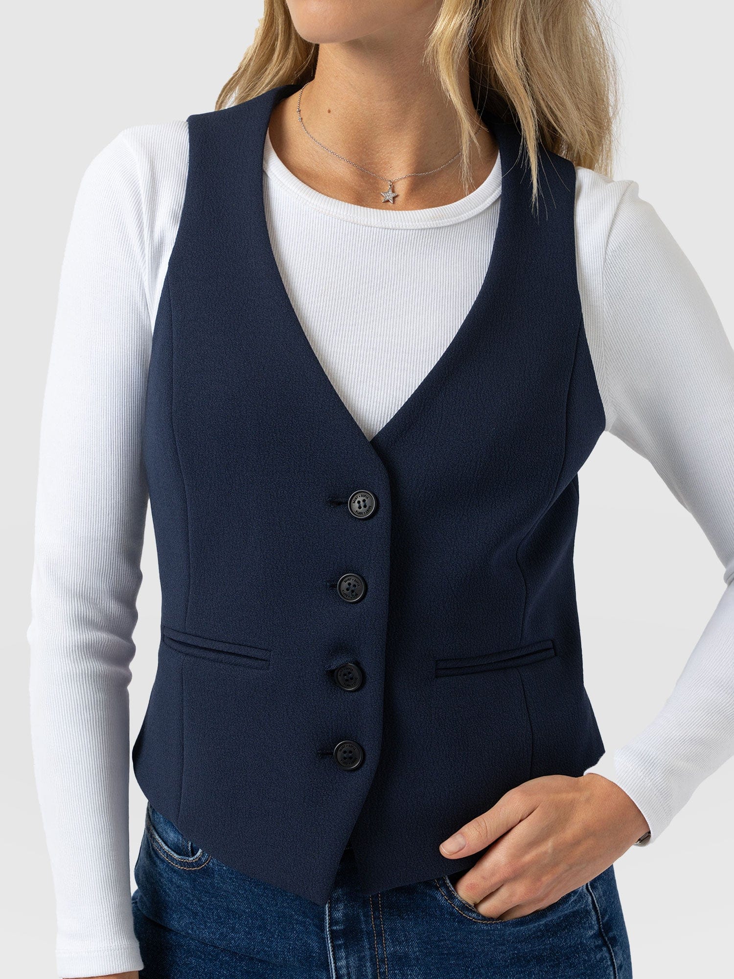Astrid Waistcoat - Navy
