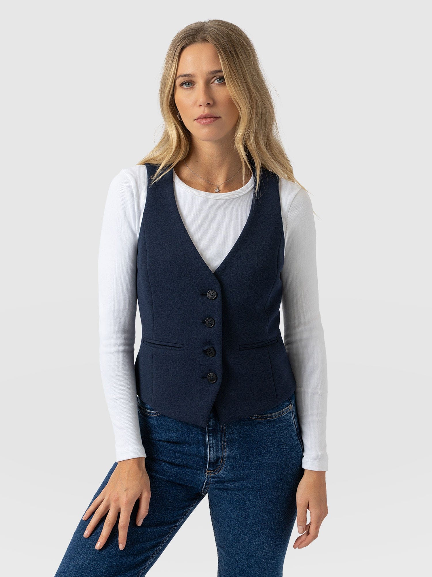 Astrid Waistcoat - Navy