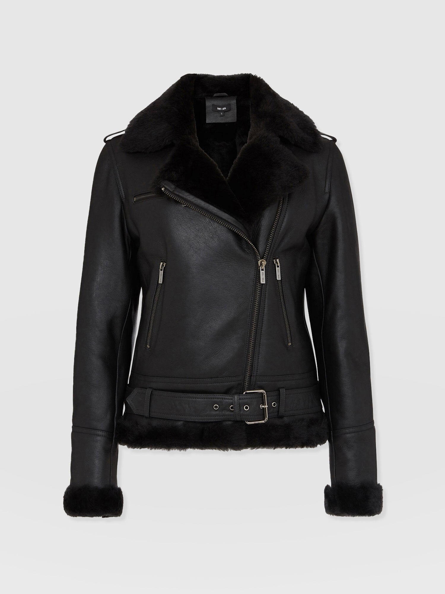 Spitfire Shearling Jacket - Black