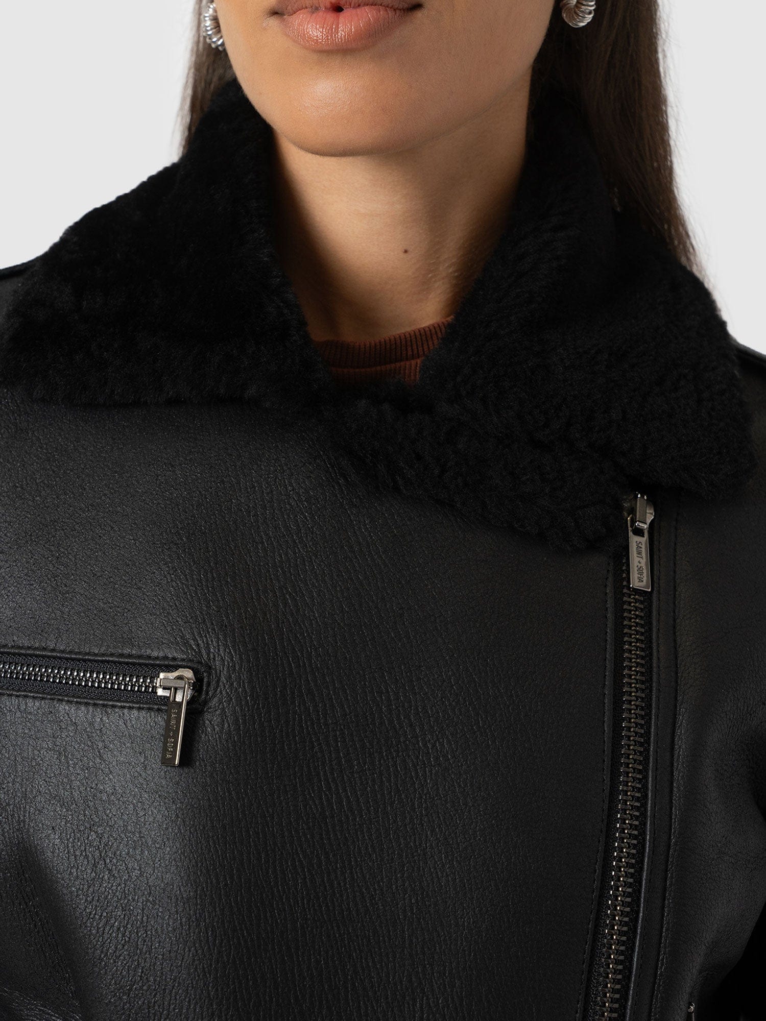 Spitfire Shearling Jacket - Black