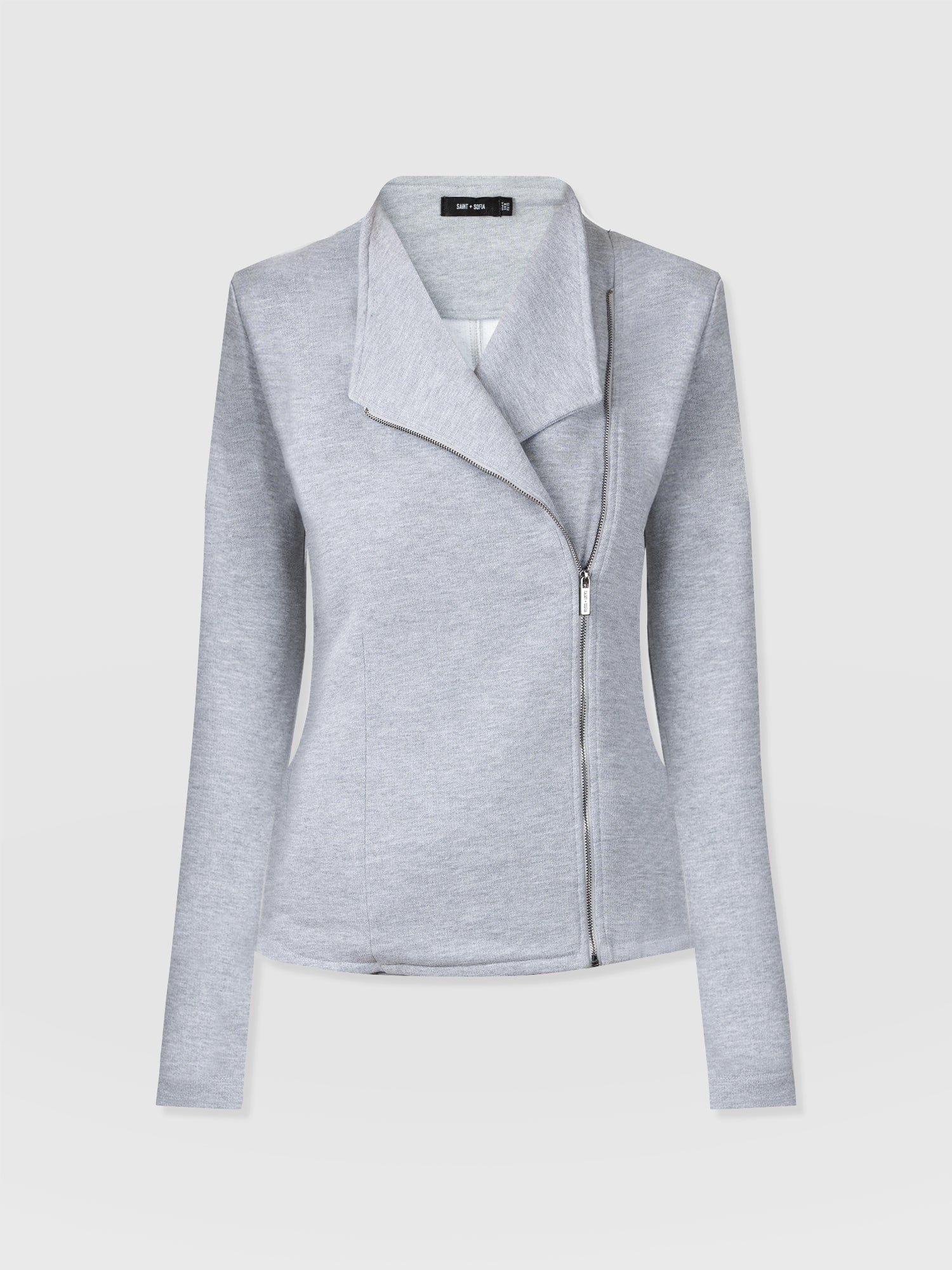 Cotton Biker Jacket - Grey