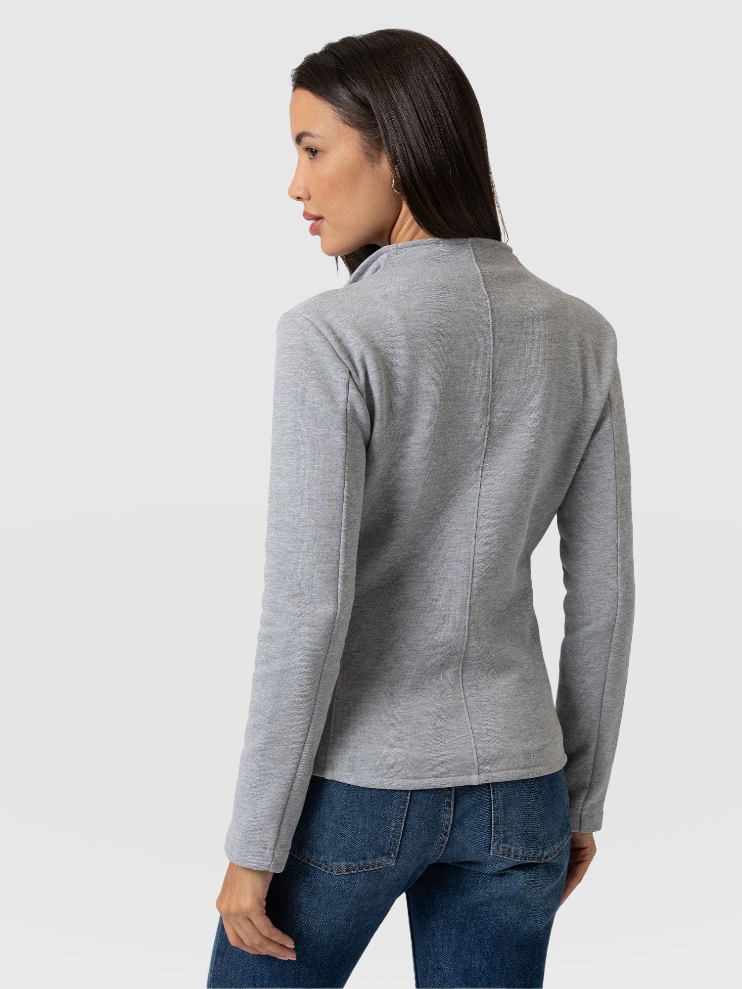 Cotton Biker Jacket - Grey