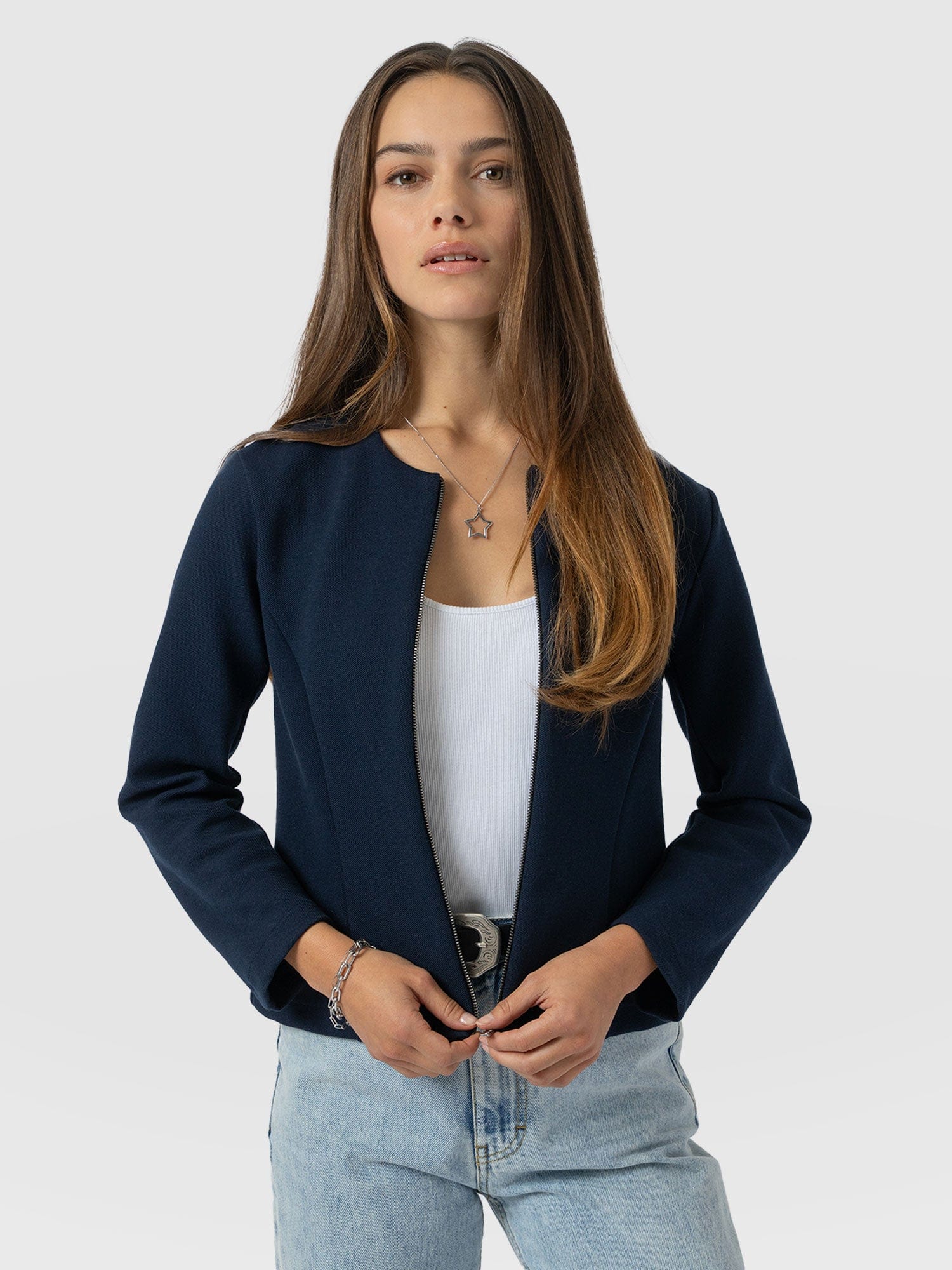 Florence Jacket - Navy Twill