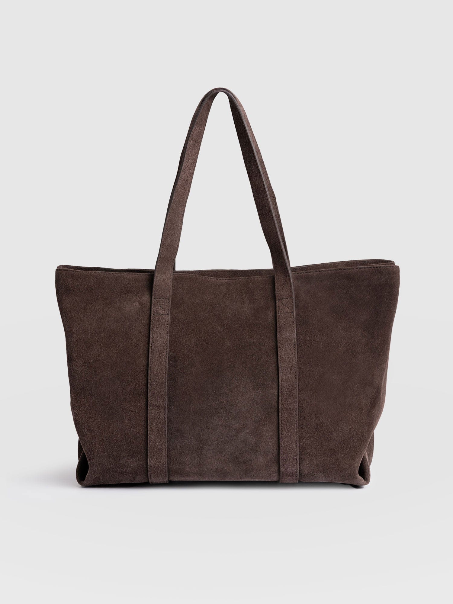Kara Shopper Bag - Brown Suede