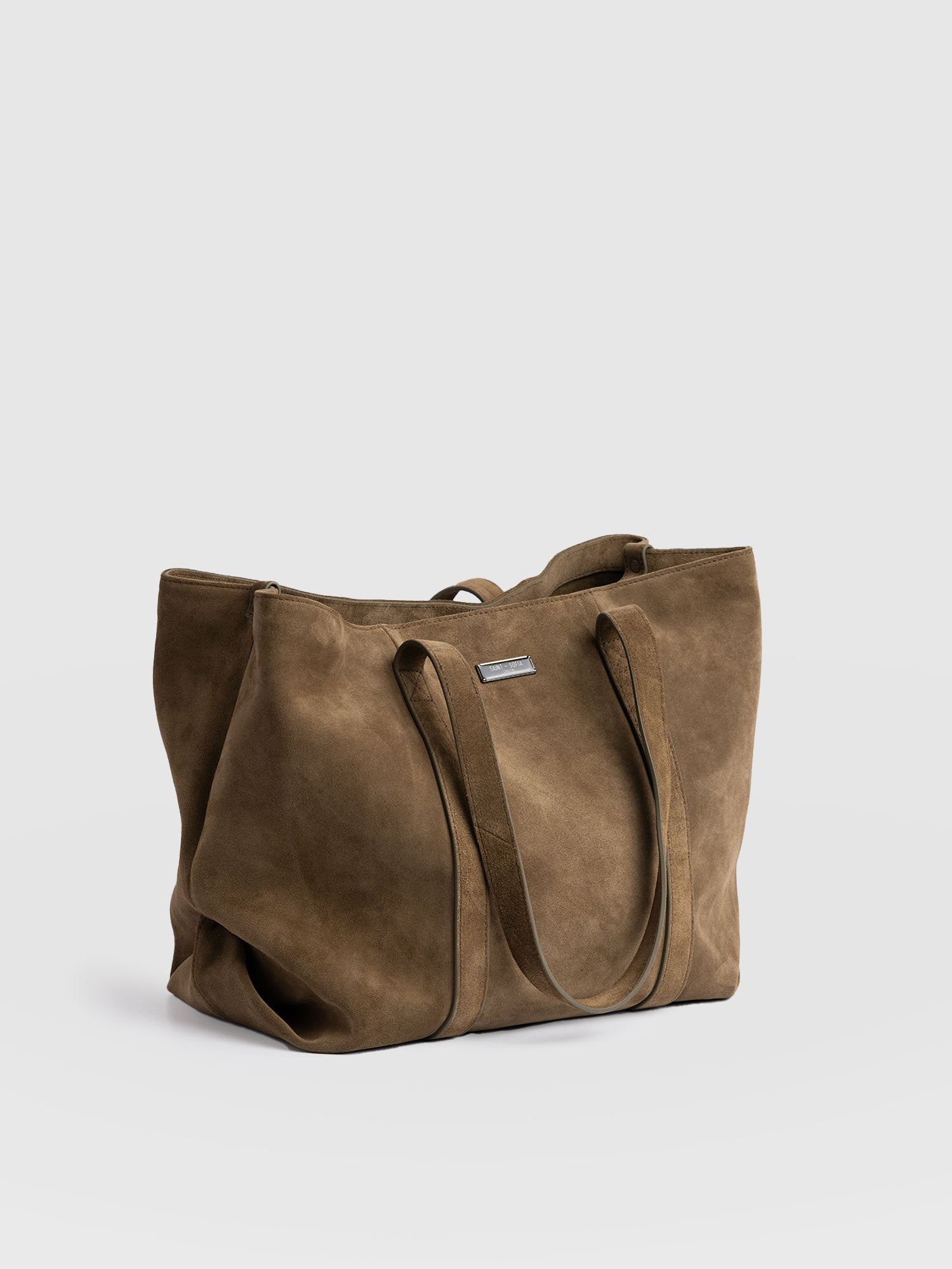 Kara Shopper Bag - Khaki Suede
