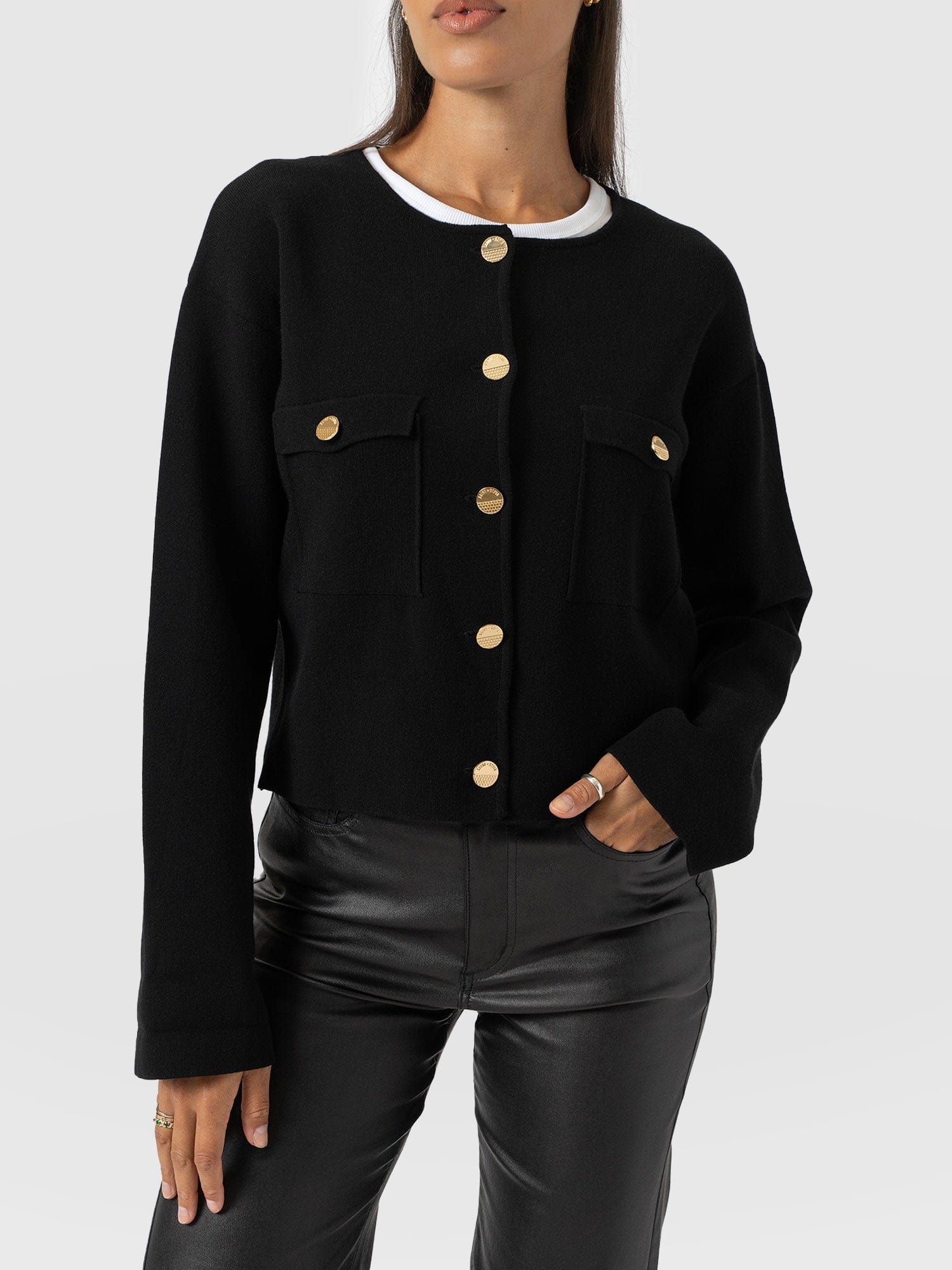 Maeva Knit Jacket - Black