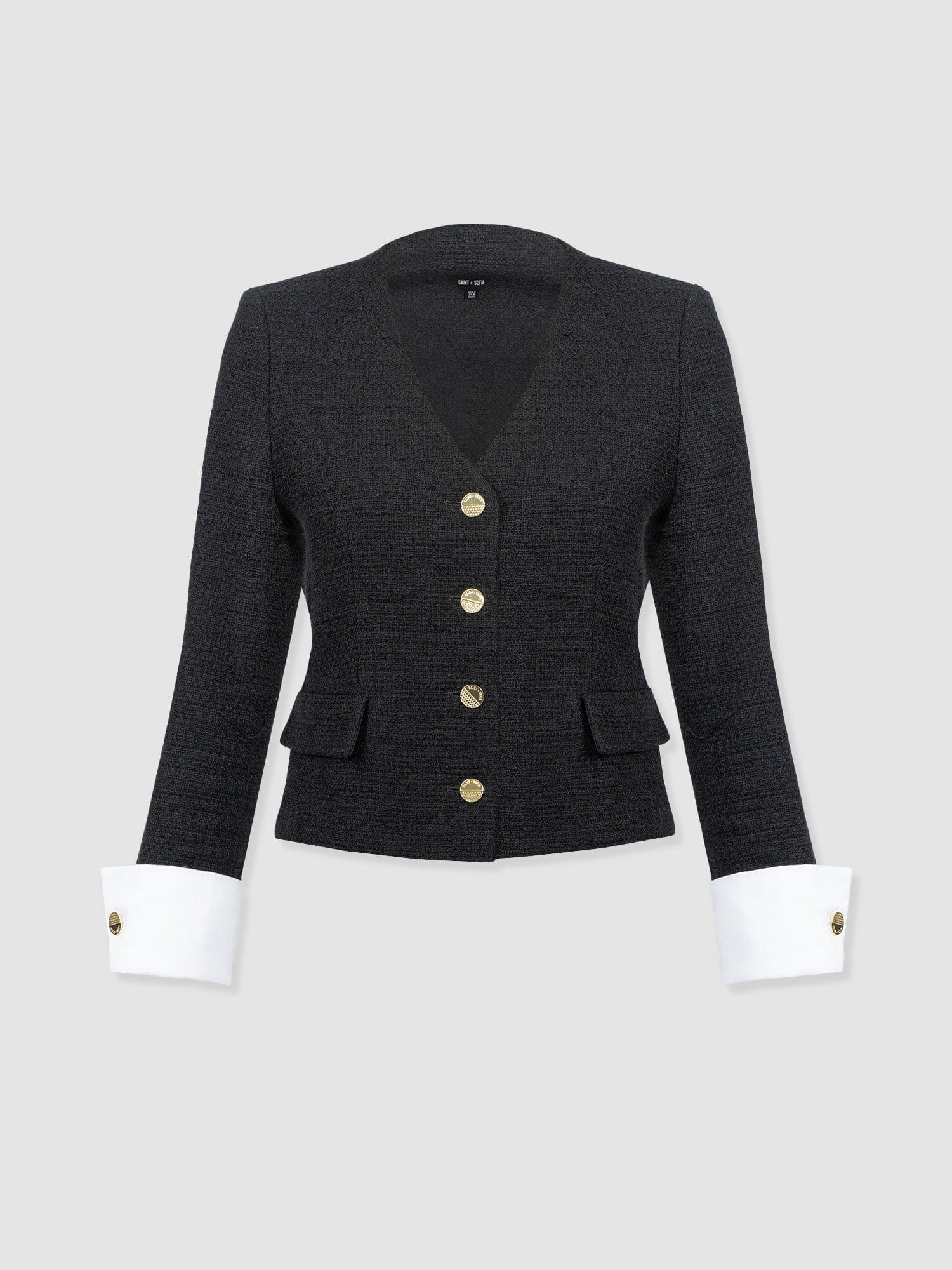 Margot V Neck Jacket - Black